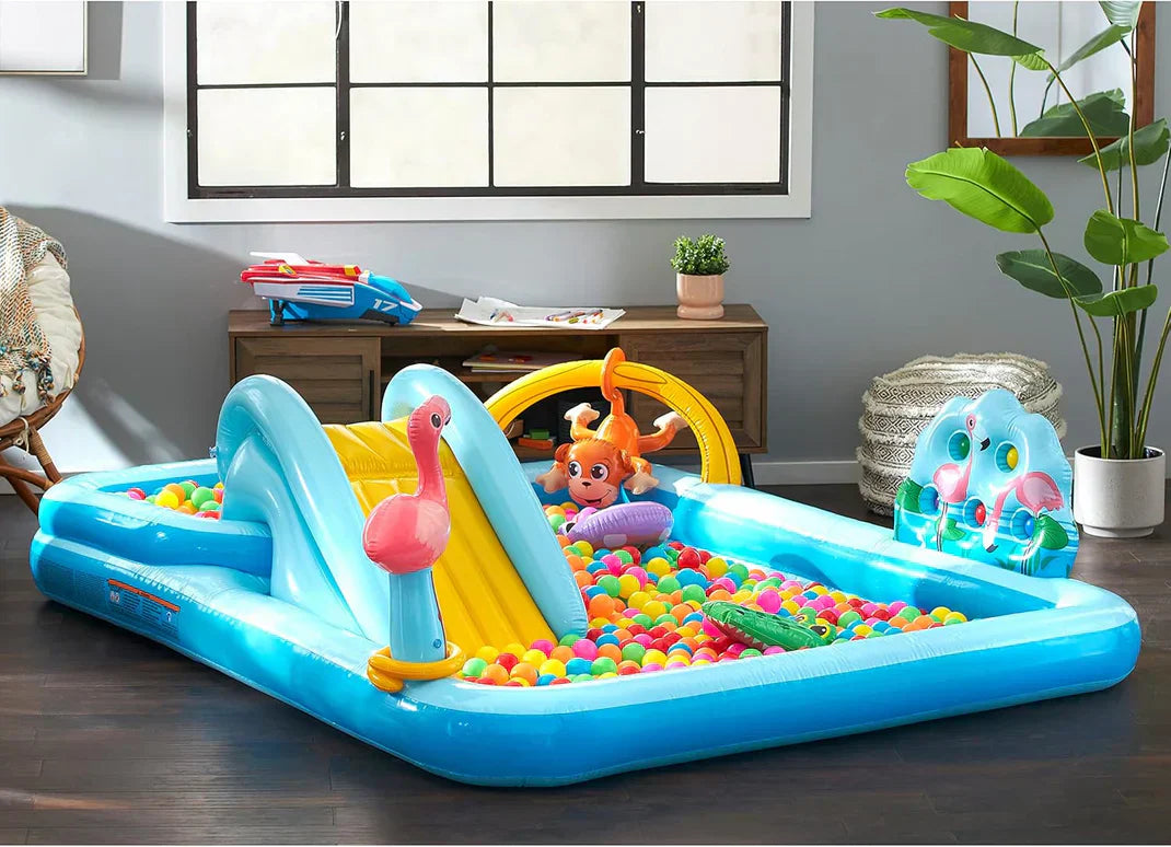 Keren™ | Aufblasbarer Dschungel-Pool mit Rutsche