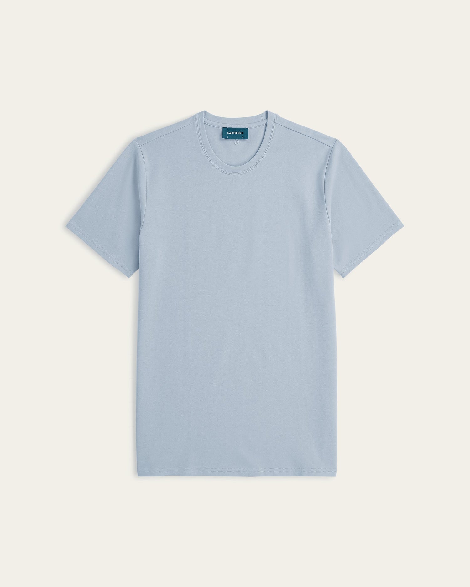 Hellblaues Piqué-T-Shirt